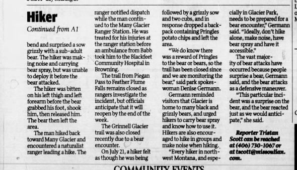 Clipping from Ravalli Republic